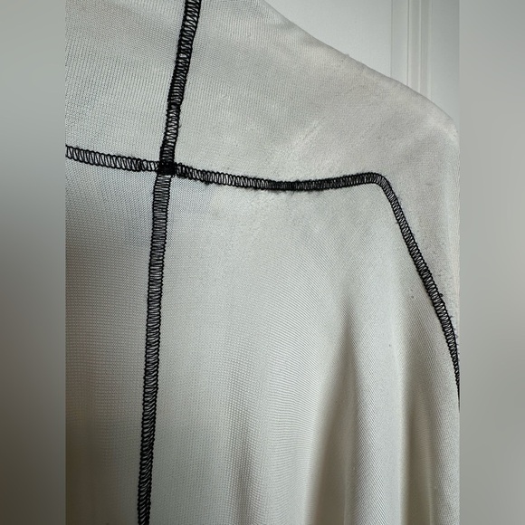 St. John Red, Black, and White Striped Cardigan - Picture 7 of 16